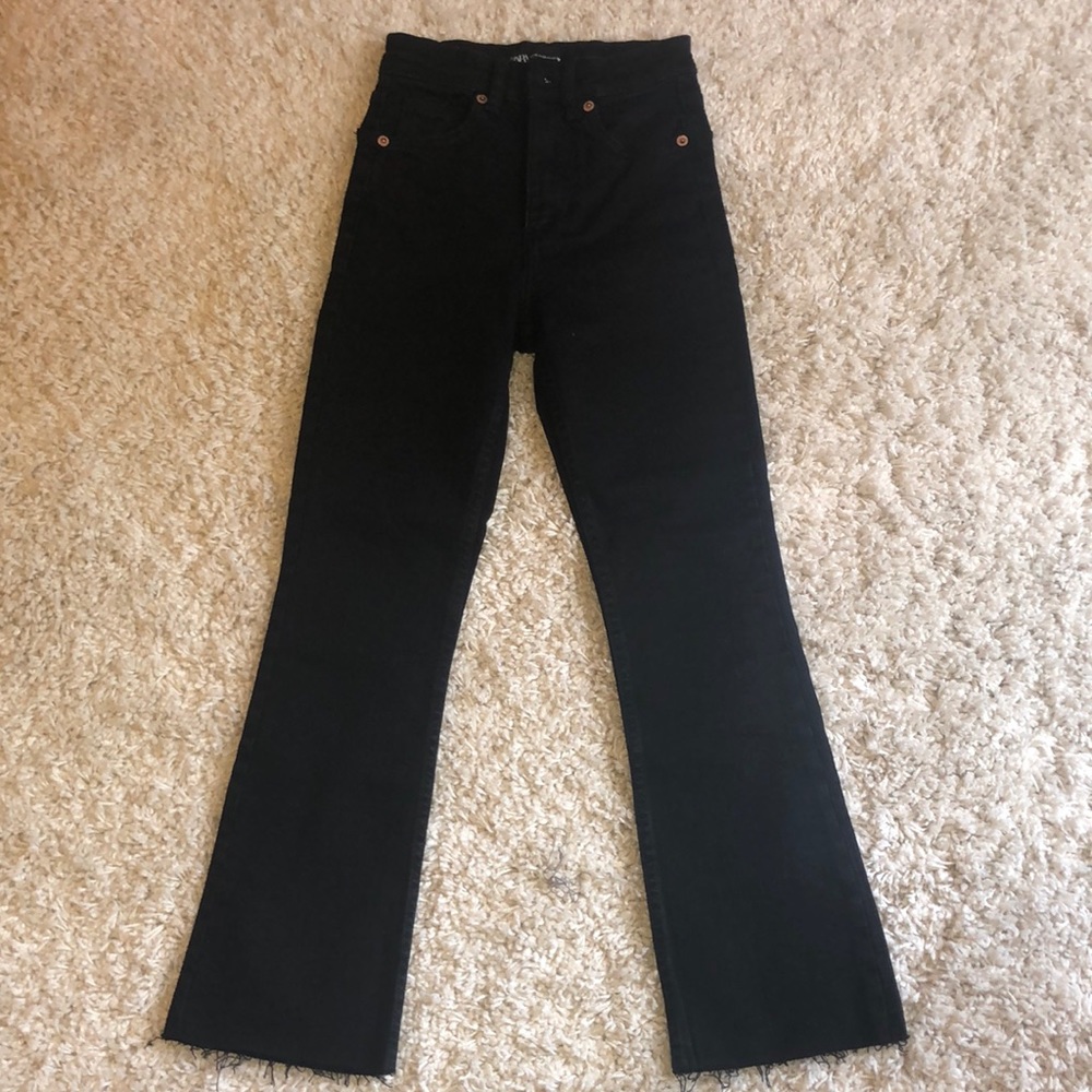 ZARA Straight Leg Black Jeans